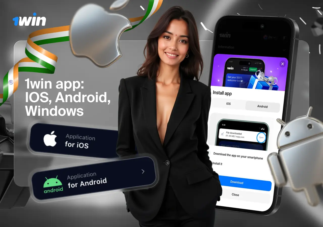Official 1win app for mobile in India.